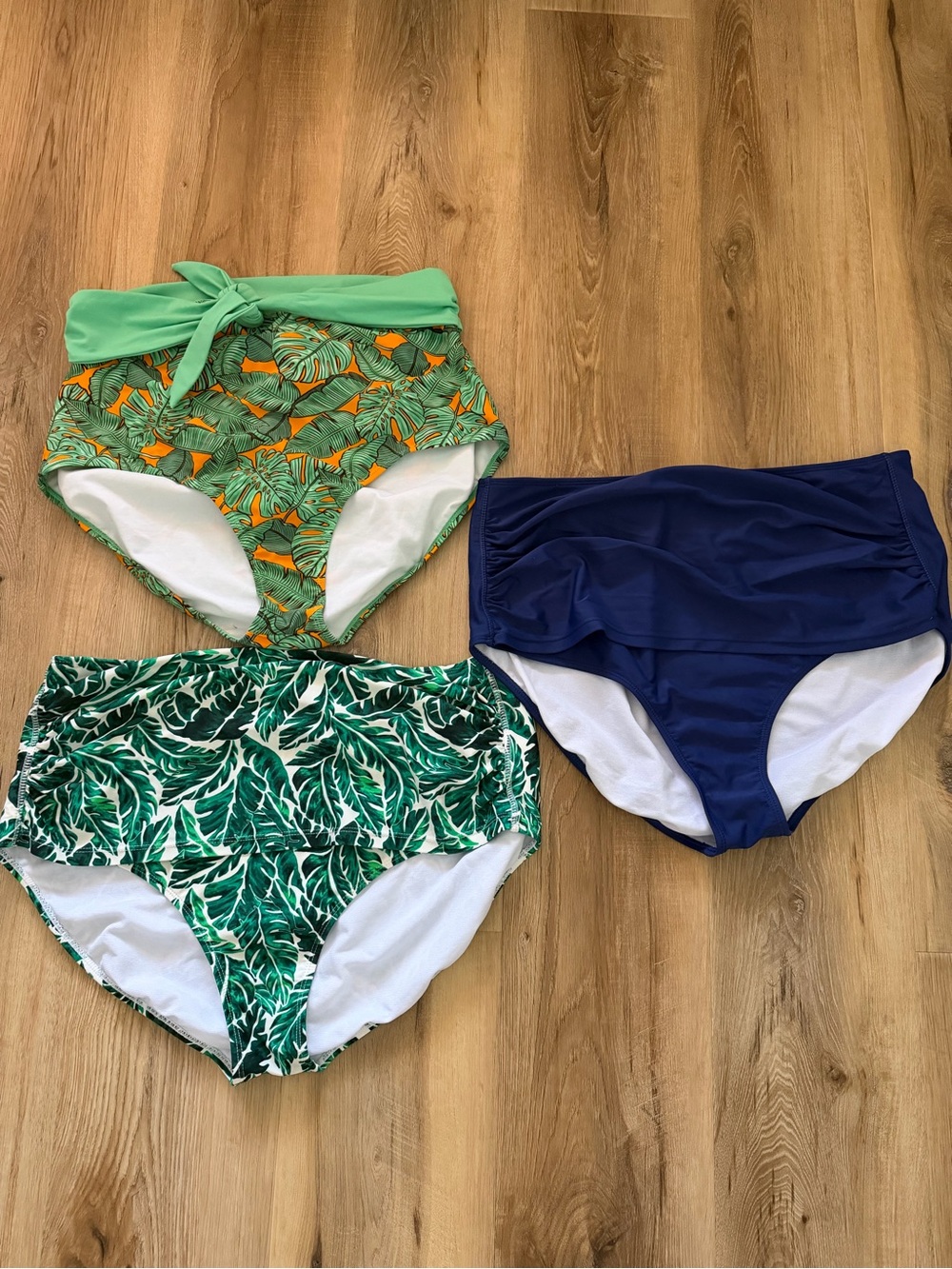 Women’s Swimzip High-Waist Bikini Bottoms Ruched Trio - 1X
